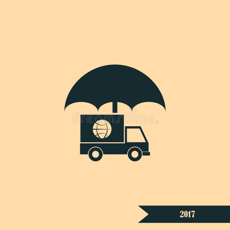 Icona di assicurazione di carico illustrazione vettoriale