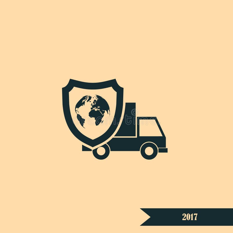 Icona di assicurazione di carico illustrazione vettoriale