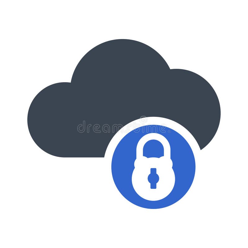 Icona di blocco cloud illustrazione vettoriale