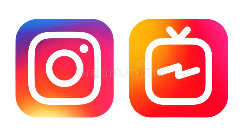 Icona Di Instagram Ed Icona Di Instagram Igtv Immagine Stock Editoriale Illustrazione Di Visualizzazione Camera