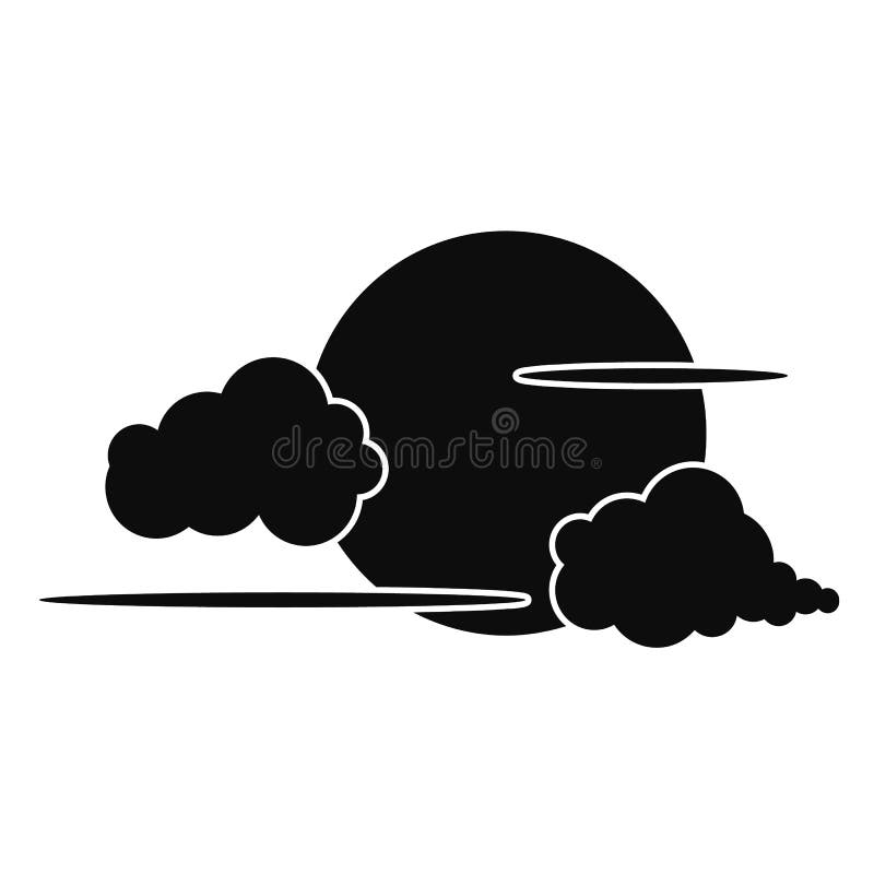 Icona di notte della luna piena, stile semplice illustrazione vettoriale Icona di notte della luna piena, stile semplice illustrazione vettoriale