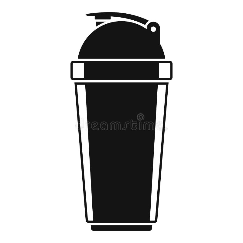 Icona di plastica della bottiglia dell'agitatore, stile semplice illustrazione vettoriale Icona di plastica della bottiglia dell'agitatore, stile semplice illustrazione vettoriale