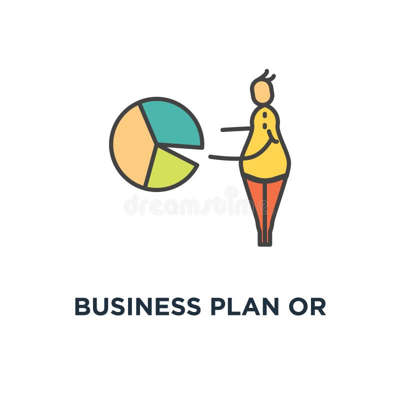 icona di presentazione di risultato o del business plan, carattere divertente sveglio che tengono diagramma a torta finanziario, royalty illustrazione gratis icona di presentazione di risultato o del business plan, carattere divertente sveglio che tengono diagramma a torta finanziario, royalty illustrazione gratis