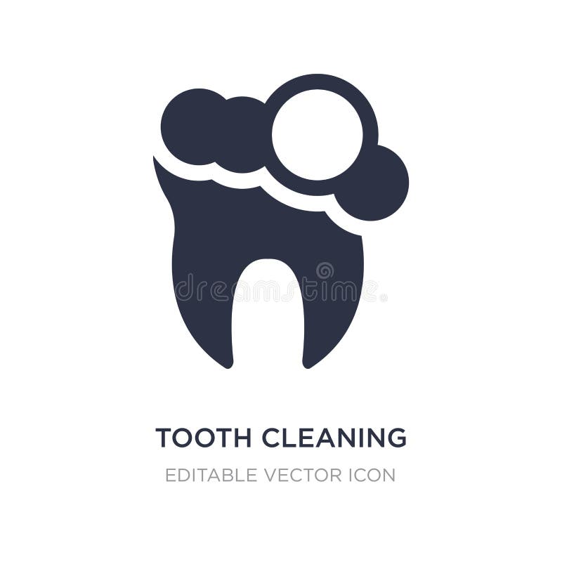 icona di pulizia del dente su fondo bianco Illustrazione semplice dell'elemento dal concetto del dentista illustrazione di stock icona di pulizia del dente su fondo bianco Illustrazione semplice dell'elemento dal concetto del dentista illustrazione di stock