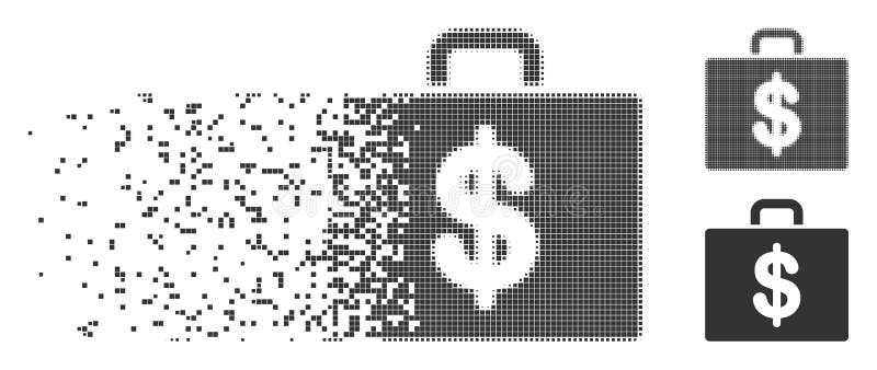 Icona di semitono dissolta di caso di contabilità del pixel royalty illustrazione gratis