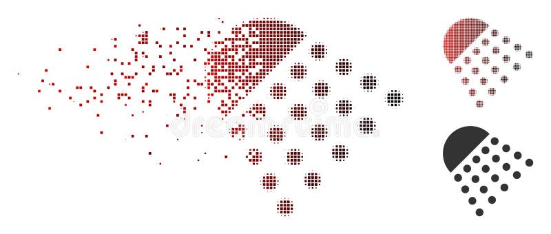 Icona di semitono dissolta dello strumento dello spruzzo del pixel royalty illustrazione gratis