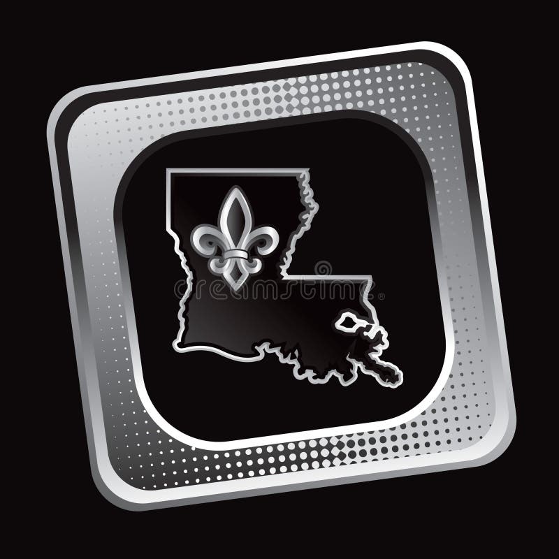Icona di semitono inclinata di Web con l'icona della condizione della Luisiana