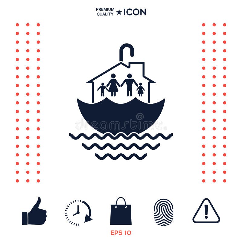 Download Icona Di Sicurezza Di Casa Di Famiglia Illustrazione Vettoriale - Illustrazione di sicurezza, prestito: 117975010