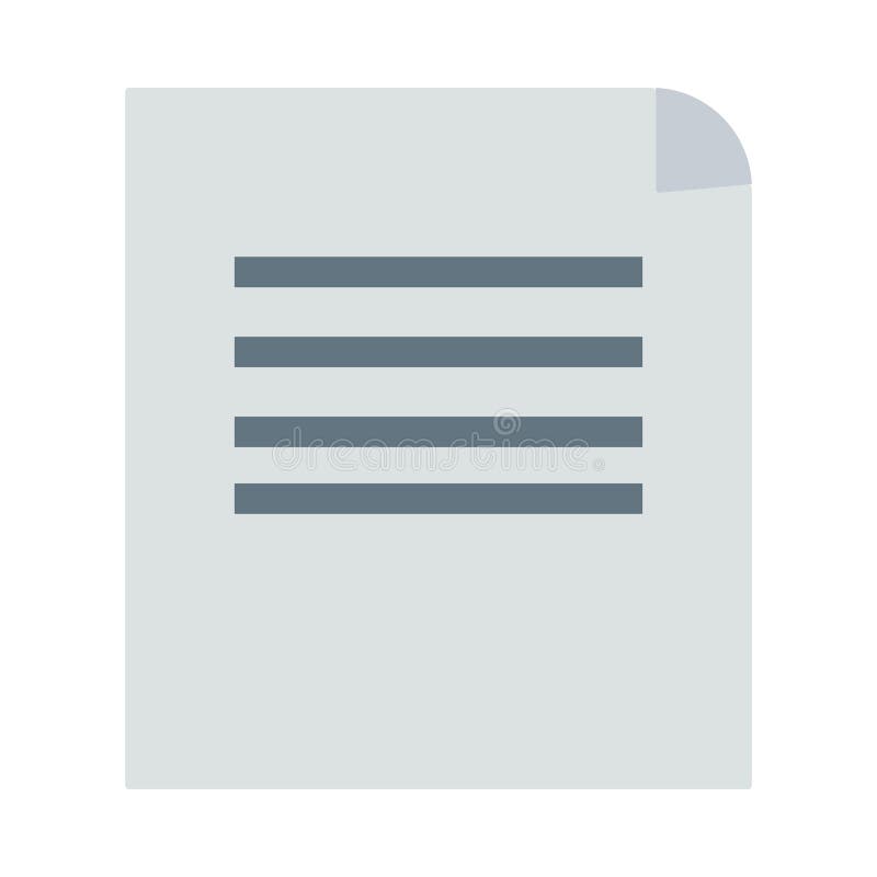 Icona di stile flat file del documento cartaceo royalty illustrazione gratis