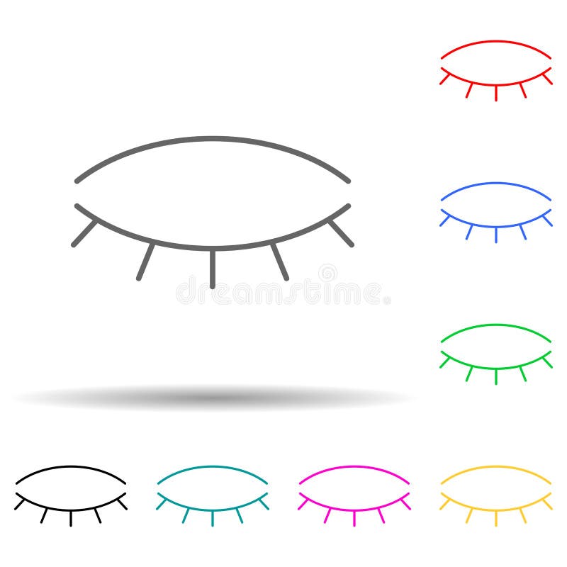 icona di stile multicolore a occhio chiuso Linea sottile semplice, struttura di icone disabilitate per ui e ux, sito Web o applic illustrazione di stock icona di stile multicolore a occhio chiuso Linea sottile semplice, struttura di icone disabilitate per ui e ux, sito Web o applic illustrazione di stock