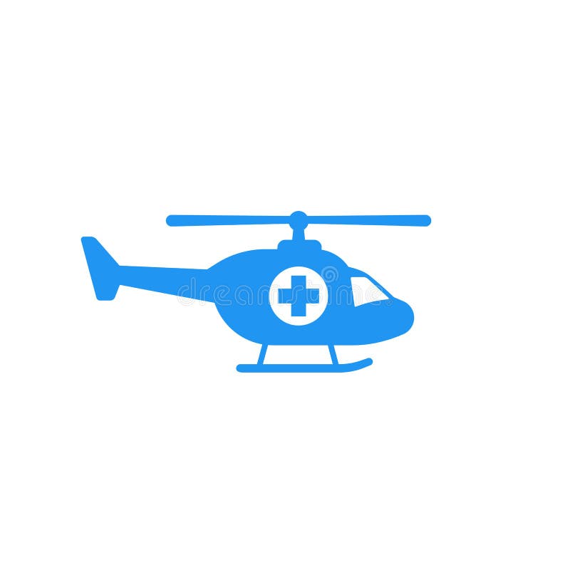 Icona di un'ambulanza aerea, un elicottero medico