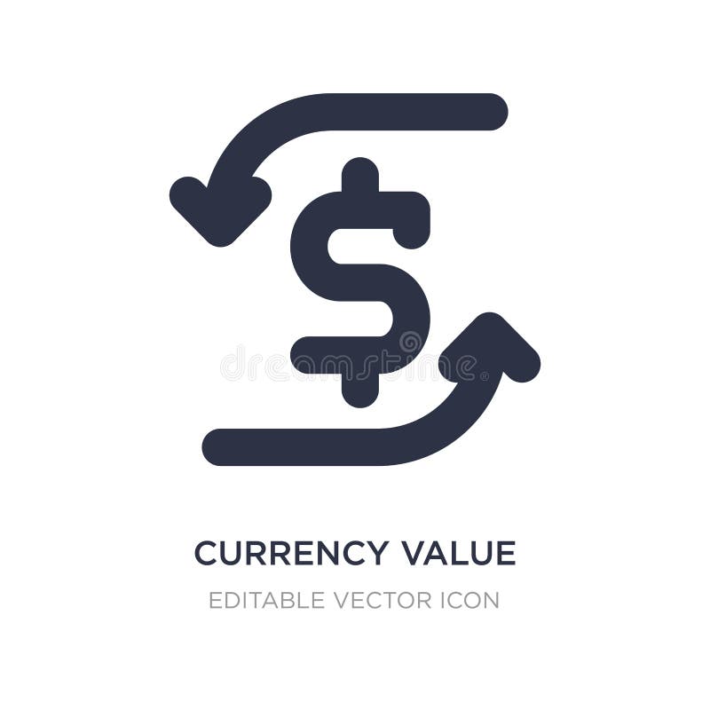 icona di valore di valuta su fondo bianco Illustrazione semplice dell'elemento dal concetto dei segni illustrazione vettoriale icona di valore di valuta su fondo bianco Illustrazione semplice dell'elemento dal concetto dei segni illustrazione vettoriale
