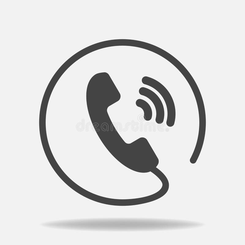 Icona di vettore del telefono su stile piano Microtelefono con ombra Editi facile royalty illustrazione gratis Icona di vettore del telefono su stile piano Microtelefono con ombra Editi facile royalty illustrazione gratis
