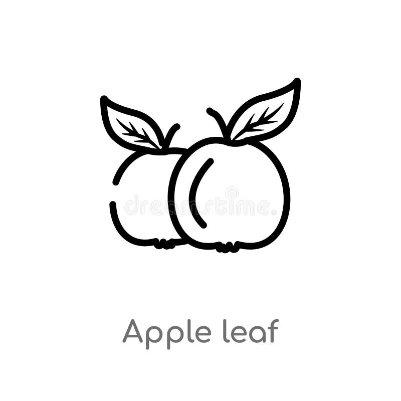 icona di vettore della foglia della mela del profilo linea semplice nera isolata illustrazione dell'elemento dal concetto dell'al royalty illustrazione gratis icona di vettore della foglia della mela del profilo linea semplice nera isolata illustrazione dell'elemento dal concetto dell'al royalty illustrazione gratis