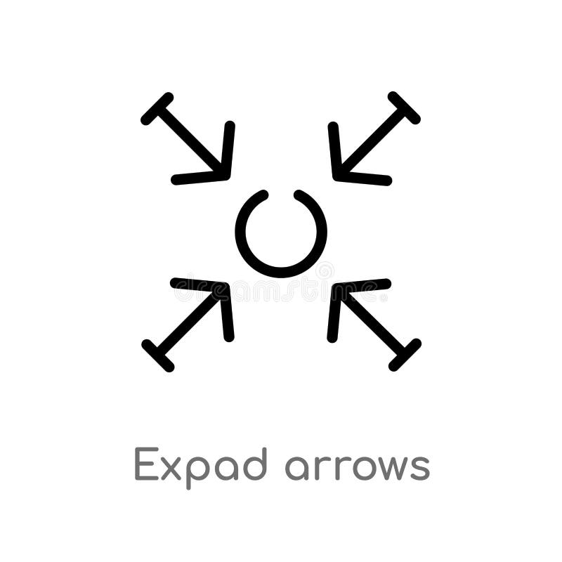 icona di vettore delle frecce del expad del profilo linea semplice nera isolata illustrazione dell'elemento dal concetto delle fr royalty illustrazione gratis icona di vettore delle frecce del expad del profilo linea semplice nera isolata illustrazione dell'elemento dal concetto delle fr royalty illustrazione gratis