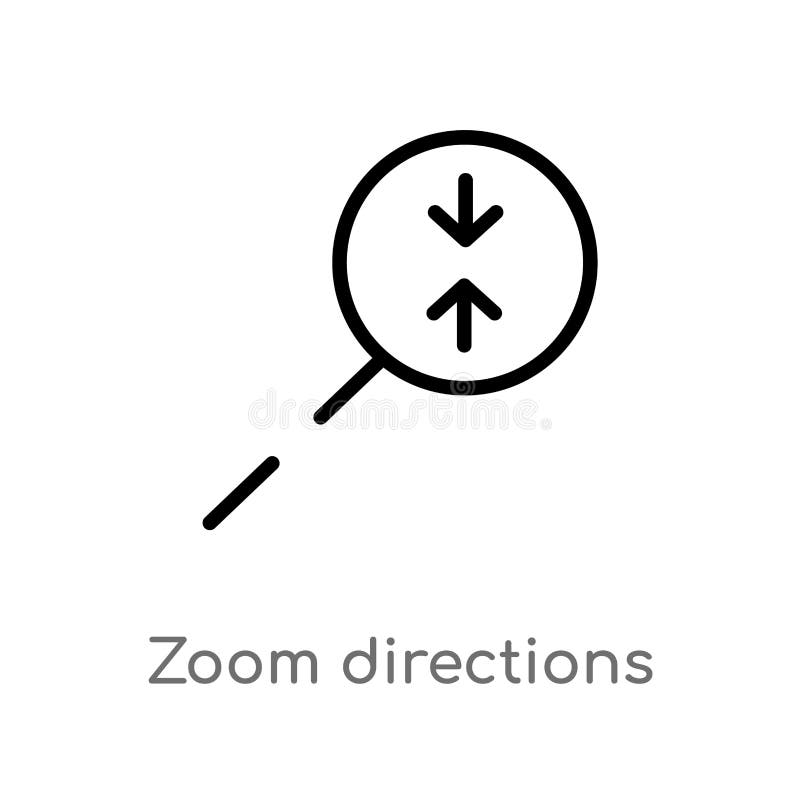 icona di vettore di direzioni dello zoom del profilo linea semplice nera isolata illustrazione dell'elemento dal concetto delle f illustrazione di stock icona di vettore di direzioni dello zoom del profilo linea semplice nera isolata illustrazione dell'elemento dal concetto delle f illustrazione di stock