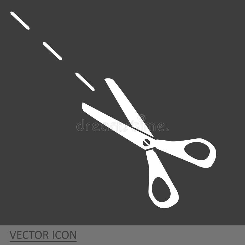 Icona di vettore di forbici icona nello stile di progettazione piana royalty illustrazione gratis Icona di vettore di forbici icona nello stile di progettazione piana royalty illustrazione gratis