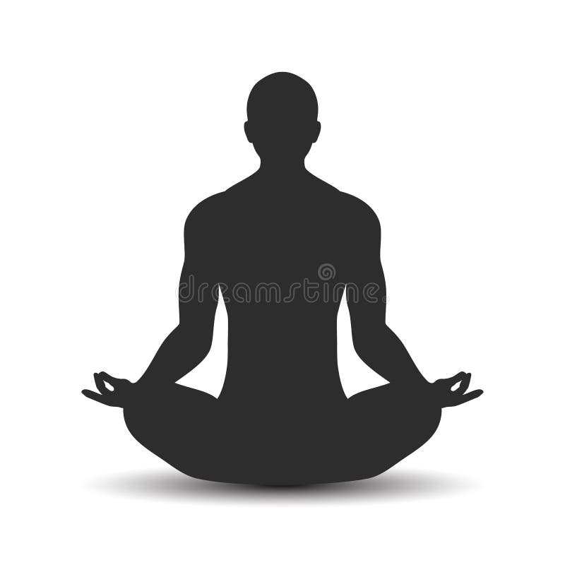 Icona di vettore di meditazione di yoga illustrazione di stock Icona di vettore di meditazione di yoga illustrazione di stock