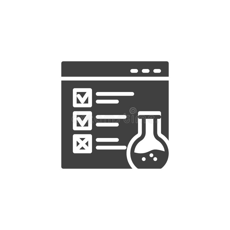 Icona di vettore di prova funzionale del sito Web illustrazione di stock Icona di vettore di prova funzionale del sito Web illustrazione di stock
