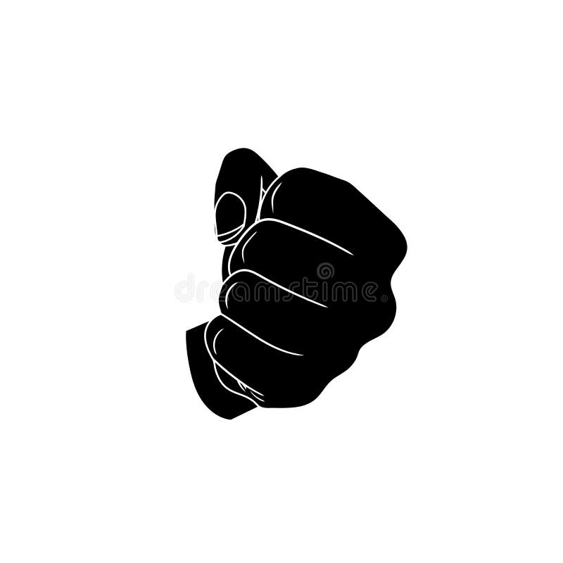 Icona di vettore: Pugno nero, illustrazione piana di progettazione isolata sul fondo di Whtie illustrazione di stock Icona di vettore: Pugno nero, illustrazione piana di progettazione isolata sul fondo di Whtie illustrazione di stock