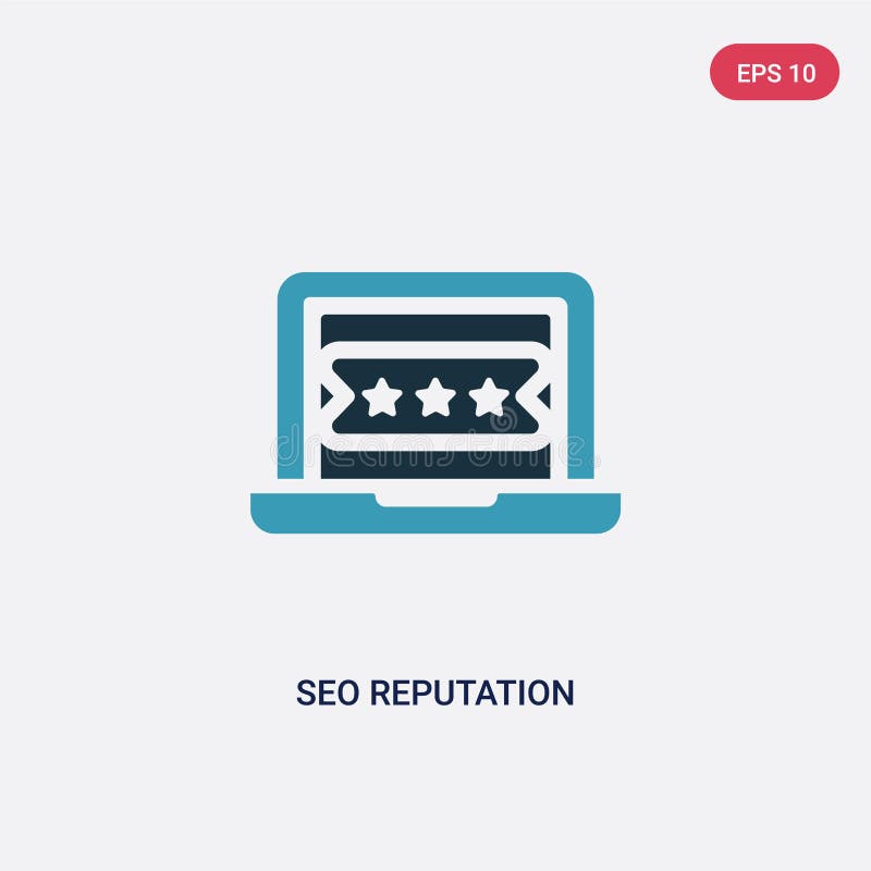 Icona di vettore di reputazione di seo di due colori dal concetto di programmazione il simbolo blu isolato del segno di vettore d illustrazione di stock Icona di vettore di reputazione di seo di due colori dal concetto di programmazione il simbolo blu isolato del segno di vettore d illustrazione di stock