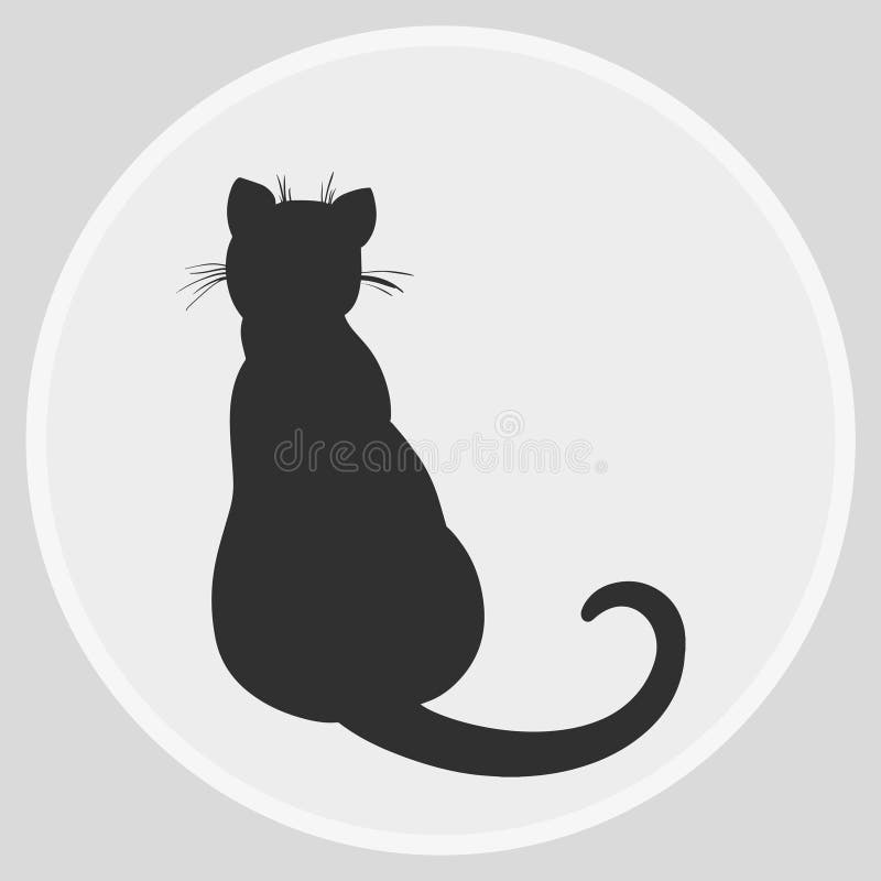 Icona di web del gatto illustrazione vettoriale Icona di web del gatto illustrazione vettoriale