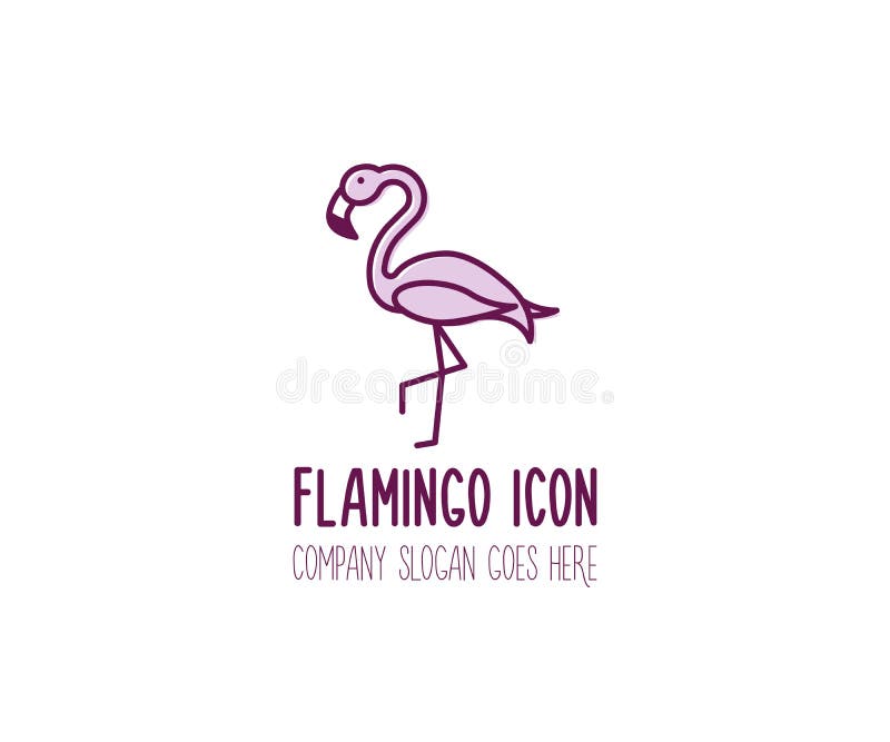 Icona disegnata a mano del fenicottero rosa Illustrazione animale di logo di scarabocchio dell'uccello di vettore royalty illustrazione gratis Icona disegnata a mano del fenicottero rosa Illustrazione animale di logo di scarabocchio dell'uccello di vettore royalty illustrazione gratis