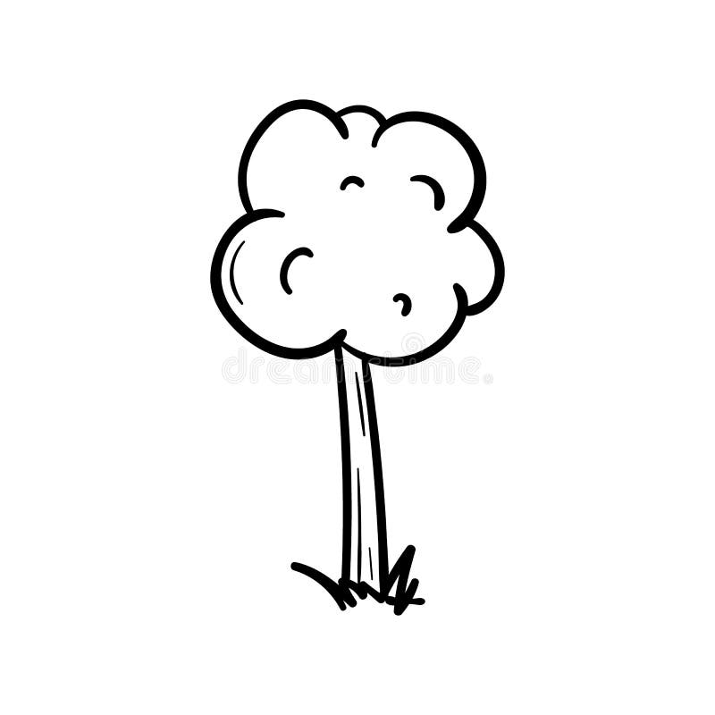 Icona disegnata a mano dell'albero di scarabocchio schizzo nero simbolo del segno Decorati royalty illustrazione gratis Icona disegnata a mano dell'albero di scarabocchio schizzo nero simbolo del segno Decorati royalty illustrazione gratis