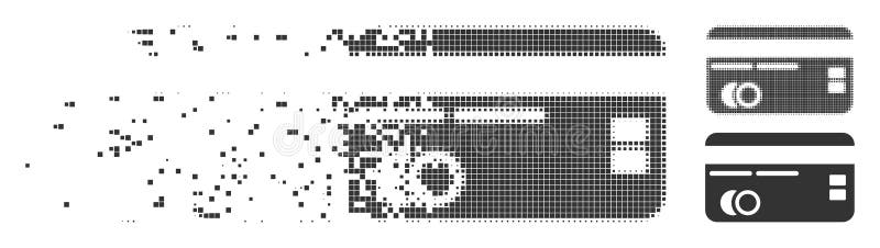 Icona dissolta del pixel della carta di credito royalty illustrazione gratis