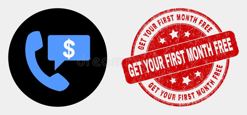 Icona finanziaria del messaggio di telefono di vettore ed affliggere per ottenere la vostra filigrana libera di primo mese illustrazione di stock Icona finanziaria del messaggio di telefono di vettore ed affliggere per ottenere la vostra filigrana libera di primo mese illustrazione di stock