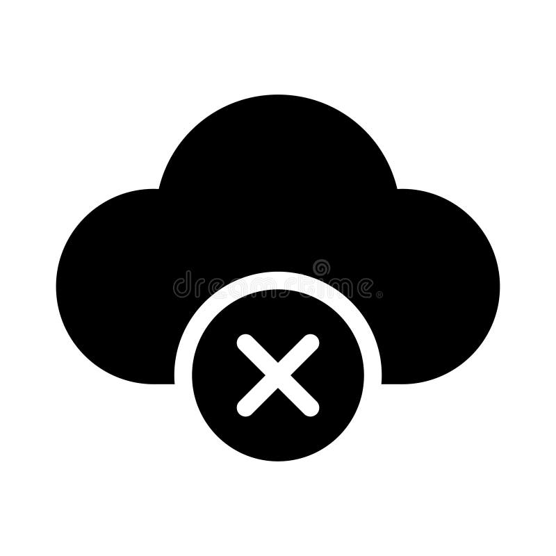 Icona flat di annullamento del vettore del database illustrazione di stock