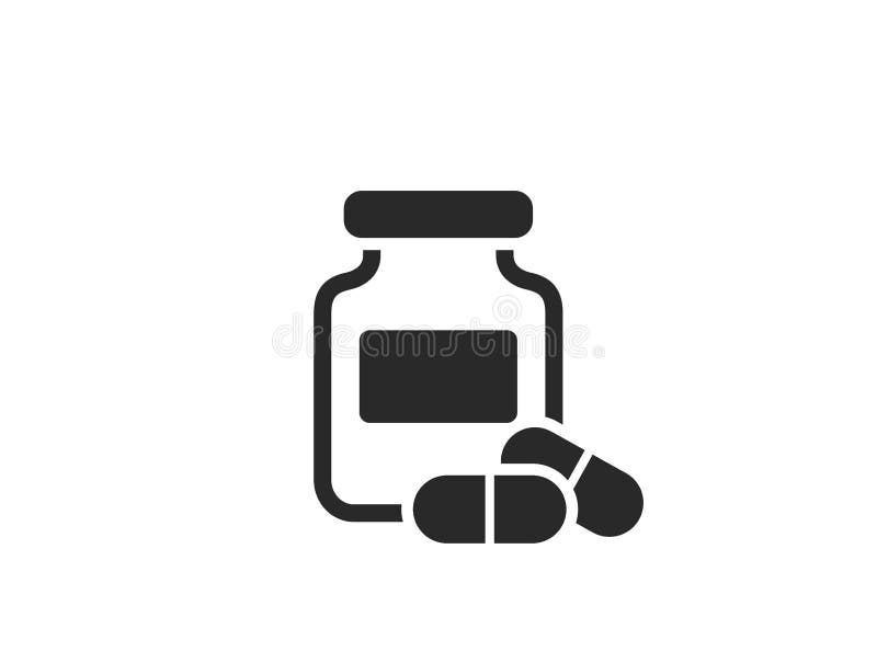 Icona a forma di bottiglia. elemento di progettazione medica e farmaceutica