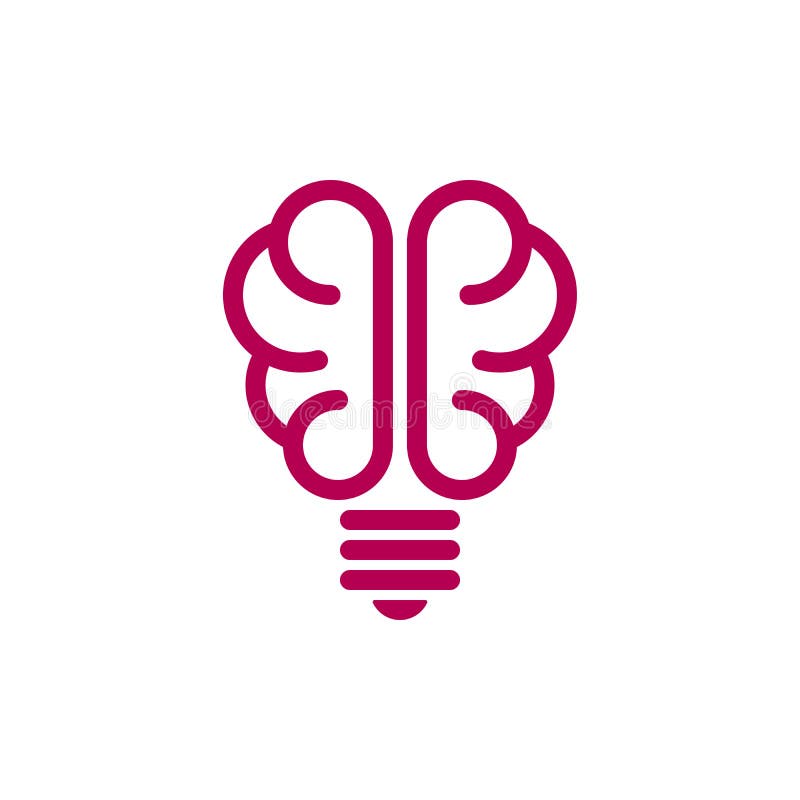 Icona a forma di della lampadina del cervello royalty illustrazione gratis Icona a forma di della lampadina del cervello royalty illustrazione gratis