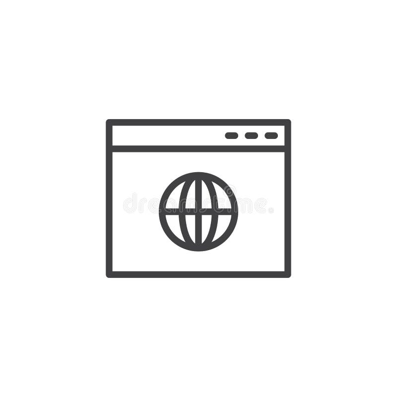 Icona globale del profilo della pagina del browser illustrazione di stock Icona globale del profilo della pagina del browser illustrazione di stock