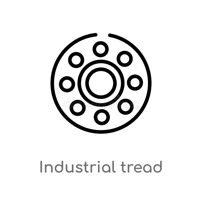 Icona industriale di vettore del passo del profilo linea semplice nera isolata illustrazione dell'elemento dal concetto di indust illustrazione vettoriale