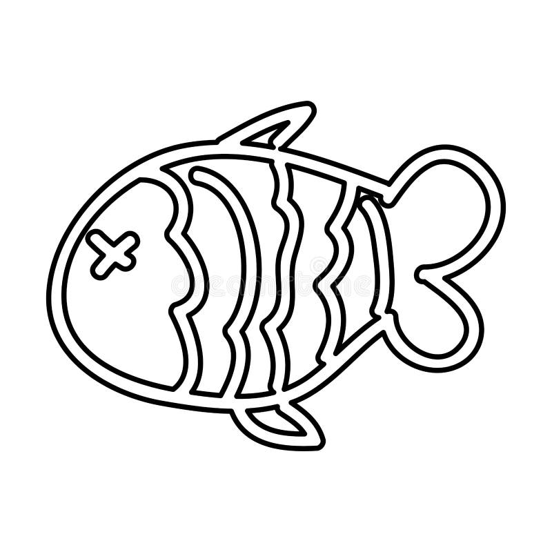 Icona isolata alimento nutritivo del pesce illustrazione di stock Icona isolata alimento nutritivo del pesce illustrazione di stock