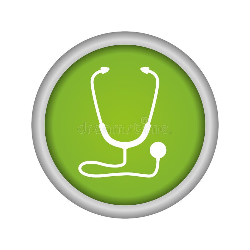 Icona isolata medica dello stetoscopio royalty illustrazione gratis Icona isolata medica dello stetoscopio royalty illustrazione gratis