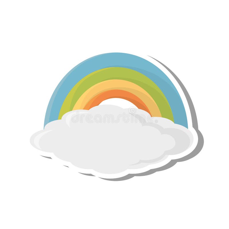 Icona isolata simbolo di clima di Rainbown illustrazione di stock Icona isolata simbolo di clima di Rainbown illustrazione di stock