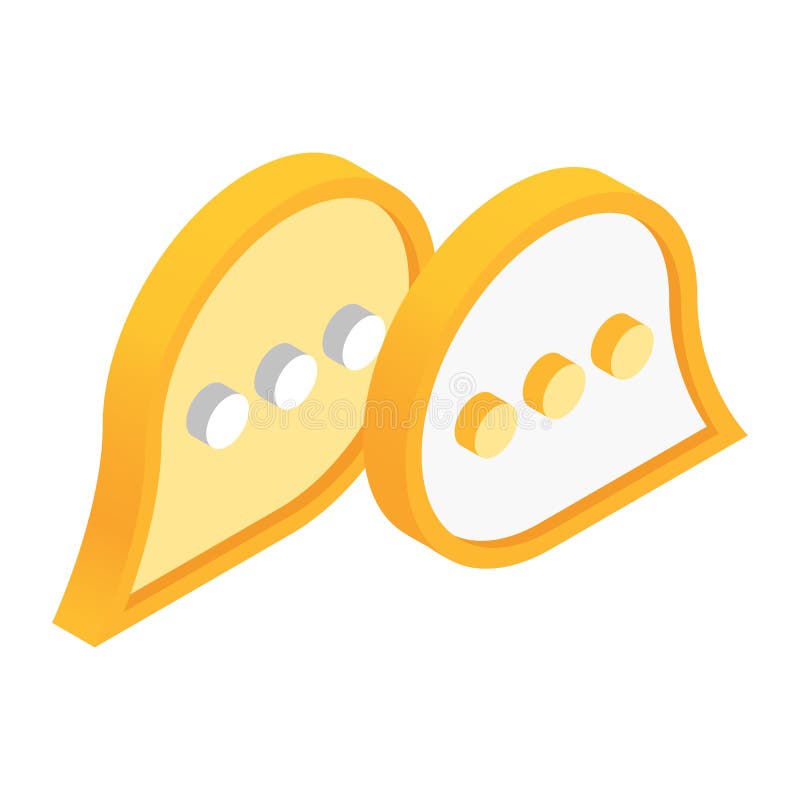 Icona isometrica 3d di chiacchierata illustrazione di stock