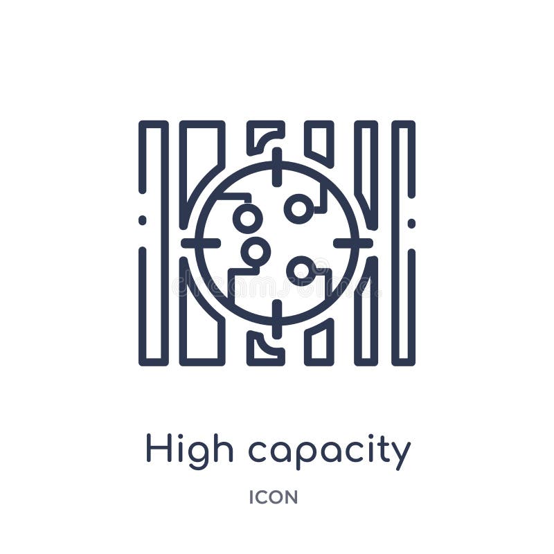 Icona lineare del codice a barre di colore di capacità elevata dal intellegence artificiale e dalla raccolta futura del profilo d illustrazione di stock Icona lineare del codice a barre di colore di capacità elevata dal intellegence artificiale e dalla raccolta futura del profilo d illustrazione di stock