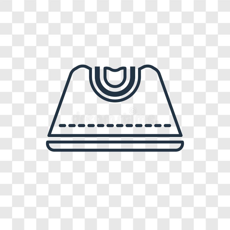 Icona lineare della borsa di vettore nero femminile di concetto isolata sul tran royalty illustrazione gratis Icona lineare della borsa di vettore nero femminile di concetto isolata sul tran royalty illustrazione gratis