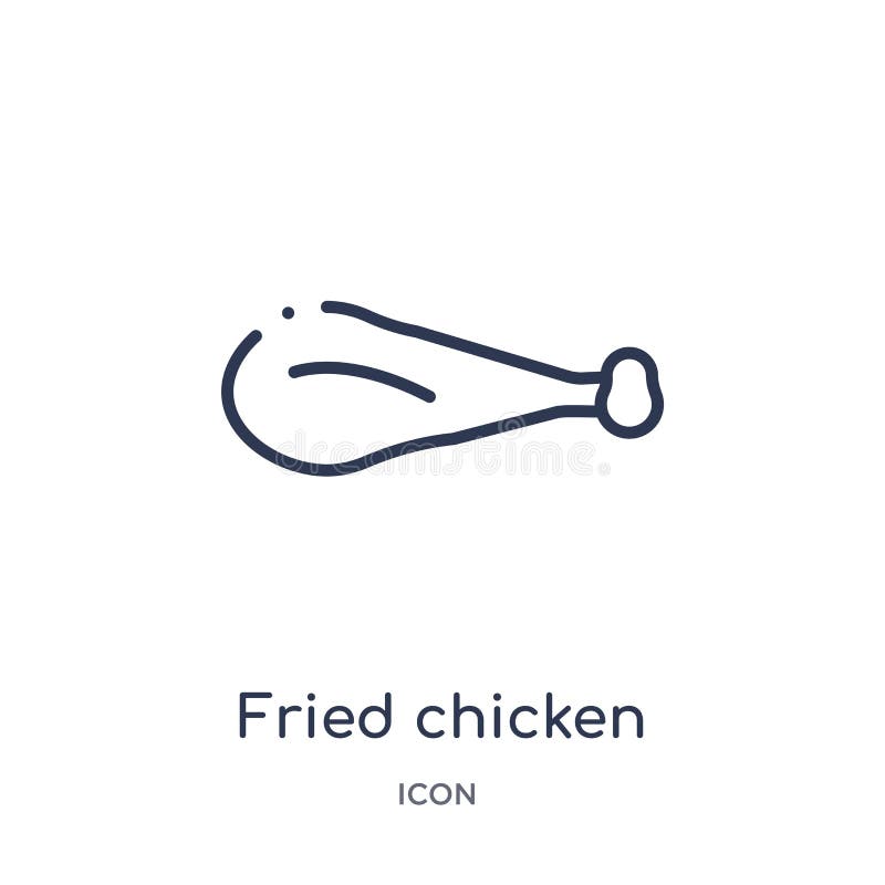 Icona lineare delle coscie del pollo fritto dalla raccolta del profilo del ristorante e dei bistrot Linea sottile vettore delle c royalty illustrazione gratis Icona lineare delle coscie del pollo fritto dalla raccolta del profilo del ristorante e dei bistrot Linea sottile vettore delle c royalty illustrazione gratis