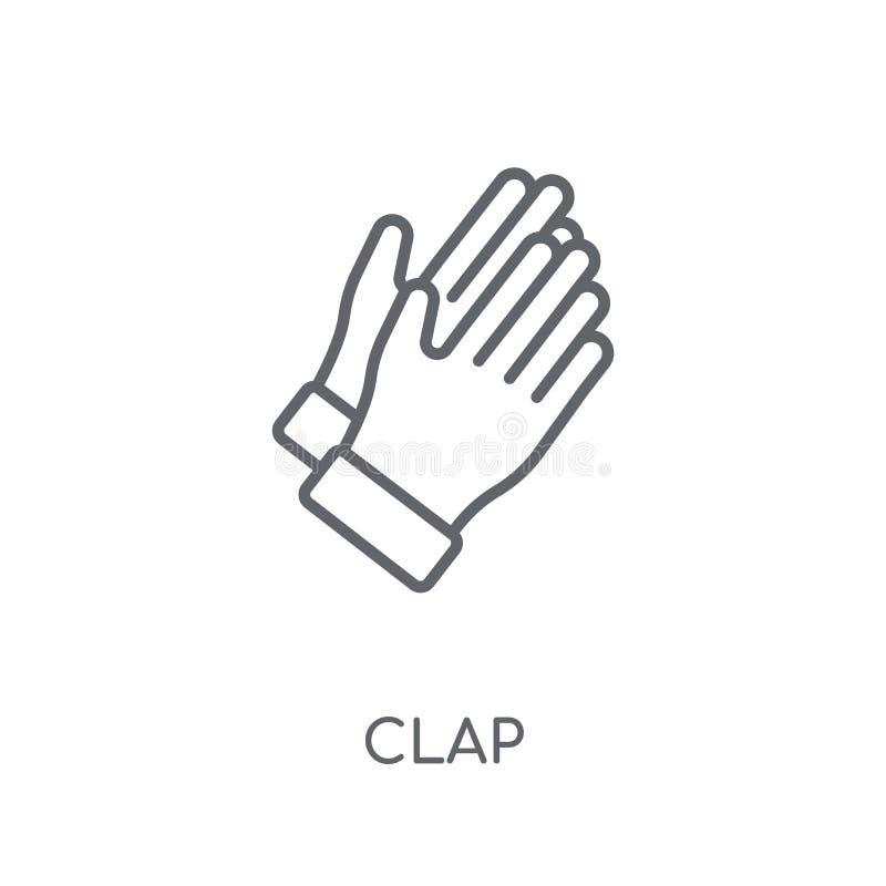 Icona lineare di applauso Concetto moderno di logo di applauso del profilo sulla parte posteriore bianca illustrazione vettoriale Icona lineare di applauso Concetto moderno di logo di applauso del profilo sulla parte posteriore bianca illustrazione vettoriale