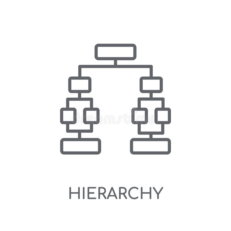 Icona lineare di gerarchia Concetto moderno di logo di gerarchia del profilo sopra illustrazione di stock Icona lineare di gerarchia Concetto moderno di logo di gerarchia del profilo sopra illustrazione di stock