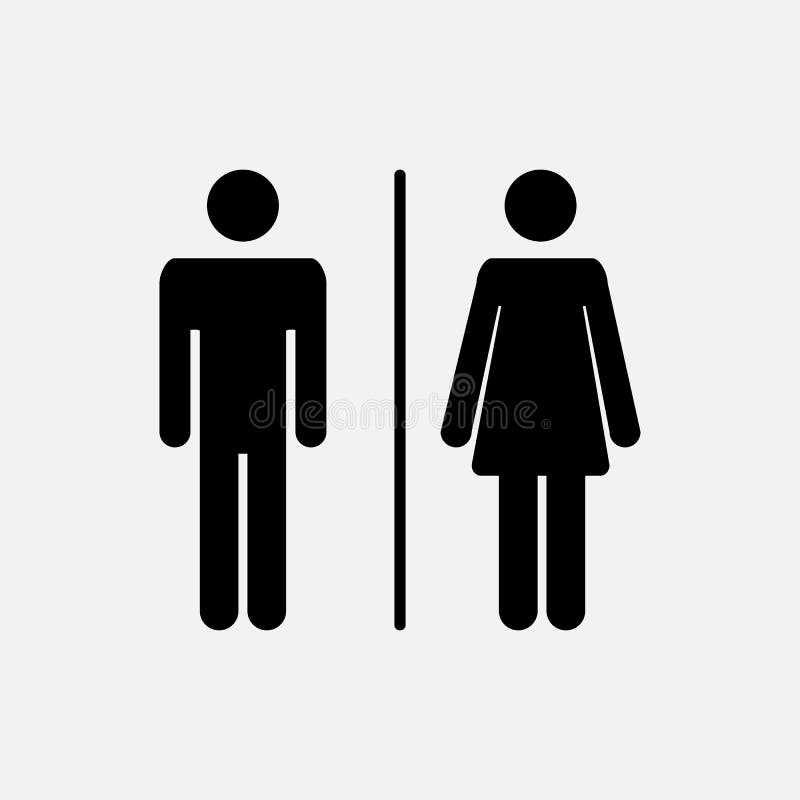 Icona maschio e femminile illustrazione vettoriale