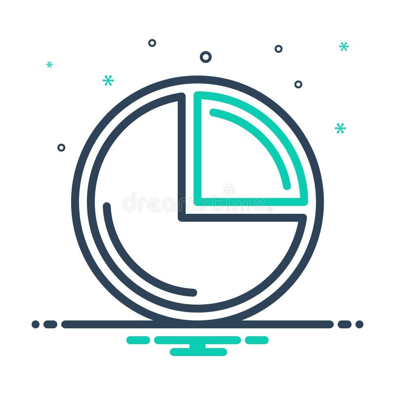 Mix icon for Quarterly, circle, half, pie, graph, market,  quarter and chart. Mix icon for Quarterly, circle, half, pie, graph, market,  quarter and chart