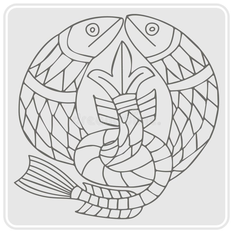 icona monocromatica con arte celtica e gli ornamenti etnici illustrazione vettoriale icona monocromatica con arte celtica e gli ornamenti etnici illustrazione vettoriale