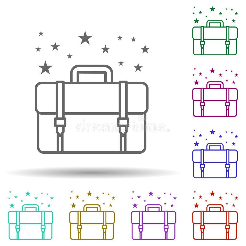 Icona multicolore della borsa Linea sottile semplice, vettore di struttura delle icone dei sacchetti per ui e ux, sito web o appl illustrazione di stock Icona multicolore della borsa Linea sottile semplice, vettore di struttura delle icone dei sacchetti per ui e ux, sito web o appl illustrazione di stock