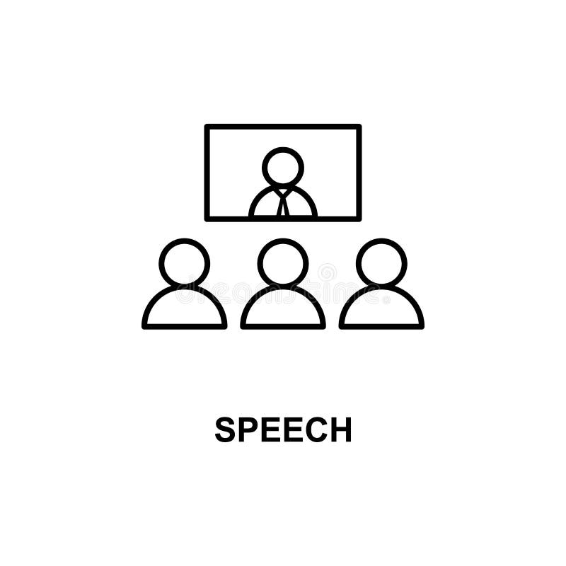 online business speech icon. Element of conference with description icon for mobile concept and web apps. Outline online business speech icon can be used for web and mobile on white background. online business speech icon. Element of conference with description icon for mobile concept and web apps. Outline online business speech icon can be used for web and mobile on white background