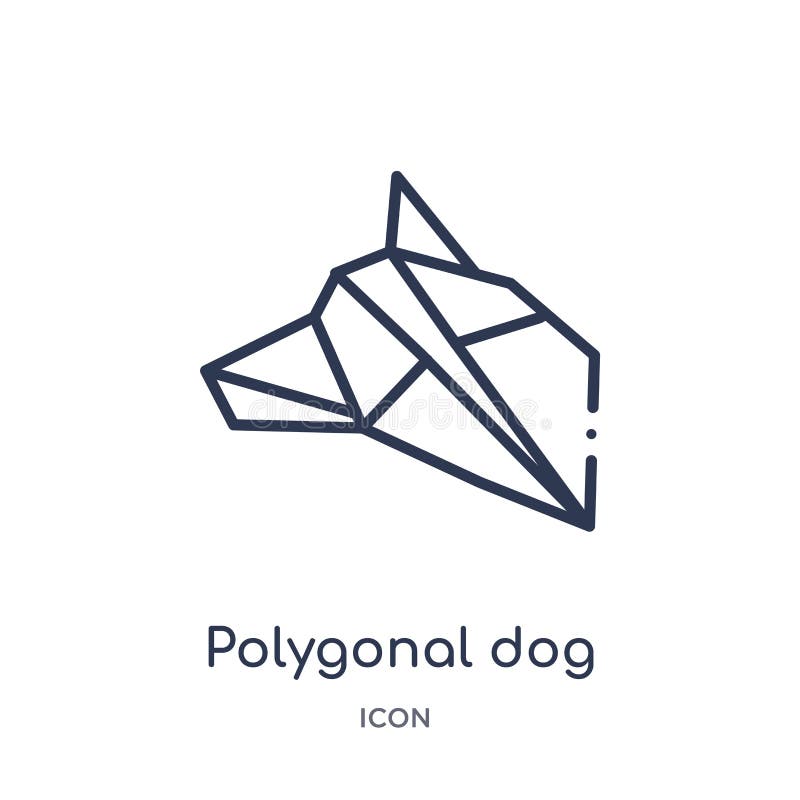 Icona poligonale lineare del cane dalla raccolta del profilo della geometria Linea sottile icona poligonale del cane isolata su f illustrazione di stock Icona poligonale lineare del cane dalla raccolta del profilo della geometria Linea sottile icona poligonale del cane isolata su f illustrazione di stock